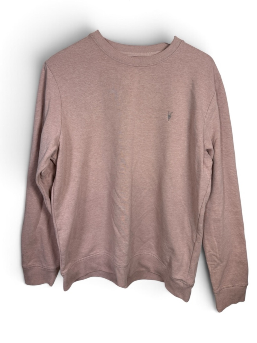All Saints Men’s Raven Crew Sweatshirt in Pink  M-409 Sz L